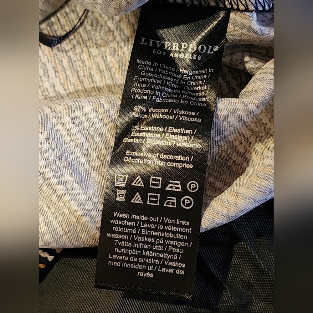 Liverpool Striped Halter Top S Bohemian Chic High Neck Tie Back Sleeveless NWT - Picture 7 of 9